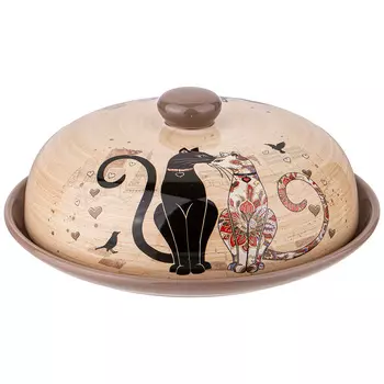 Блюдо для блинов Парижские коты (23 см)