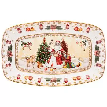 Блюдо Дед Мороз (25х16х3 см)