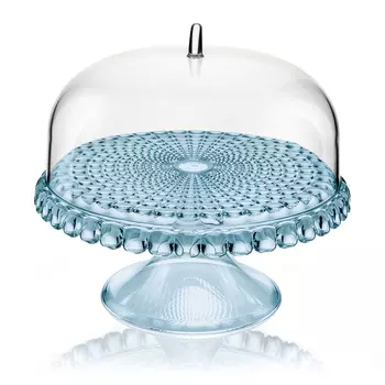 Блюдо для торта с крышкой Tiffany цвет: голубой (30 см)