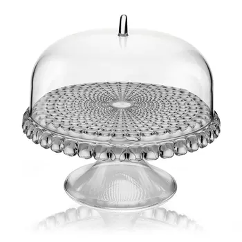 Блюдо для торта с крышкой Tiffany цвет: серый (30 см)