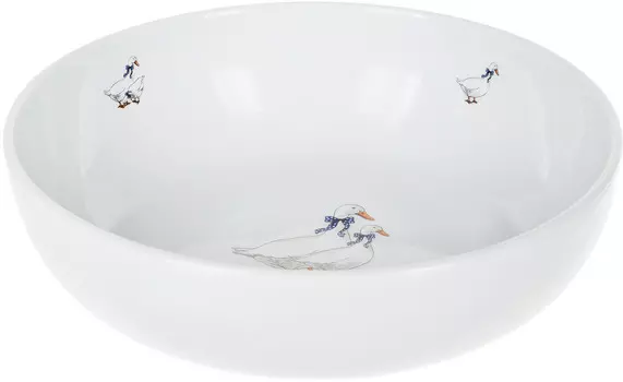 Блюдо круглое глубокое Гуси (28 см)