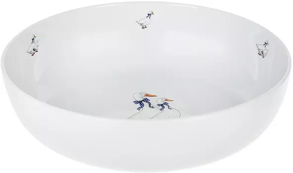 Блюдо круглое глубокое Гуси (34 см)