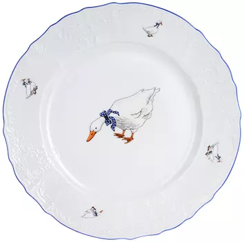 Блюдо круглое мелкое Гуси (32 см)