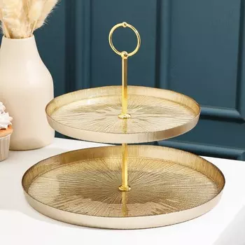 Блюдо Кувшинка цвет: золотой (28х28х4 см)