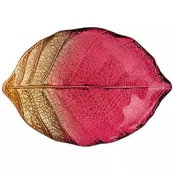 Блюдо Leaf bordeaux (28 см)