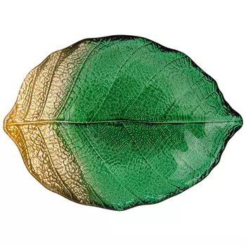Блюдо Leaf emerald (28 см)