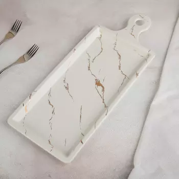 Блюдо Марбл цвет: белый