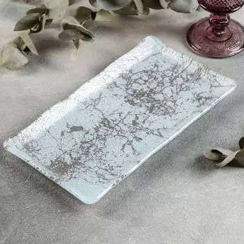 Блюдо Мрамор цвет: белый