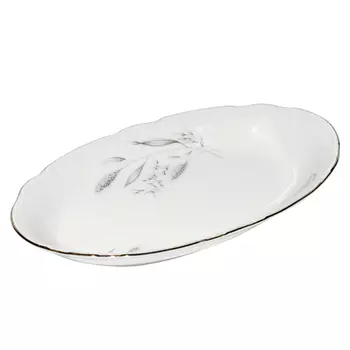 Блюдо овальное Constance. Серебряные колосья (21 см)