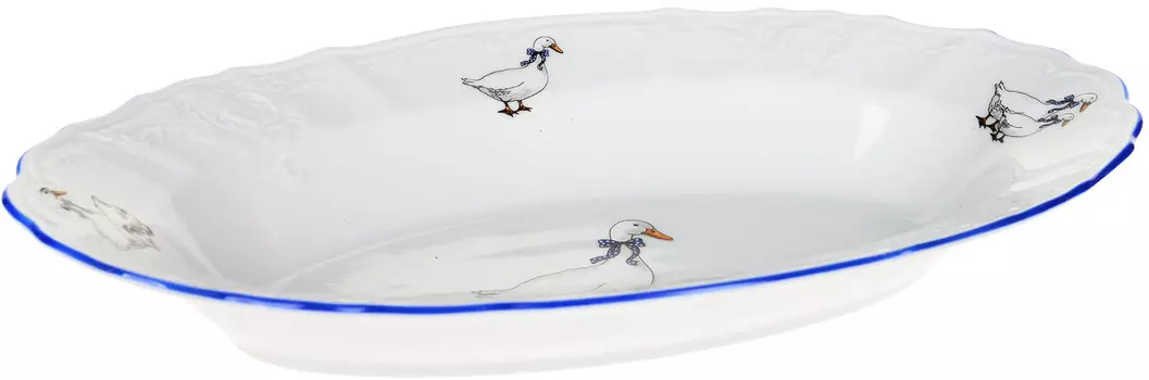 Блюдо овальное Гуси (24 см)
