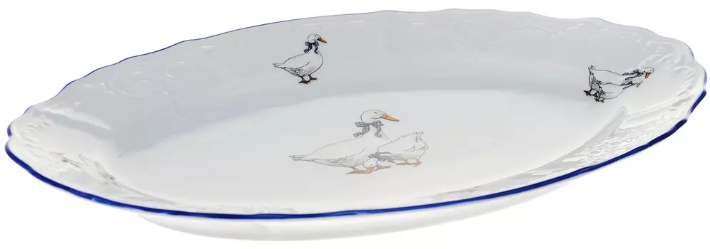 Блюдо овальное Гуси (26 см)