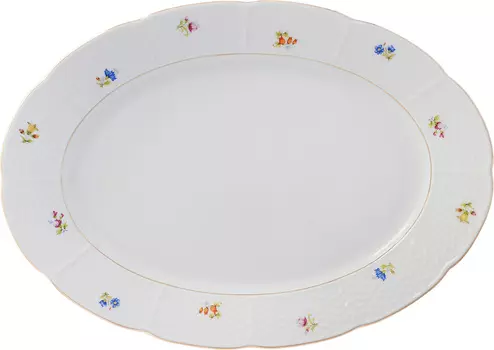 Блюдо овальное Мелкие цветы (32 см)