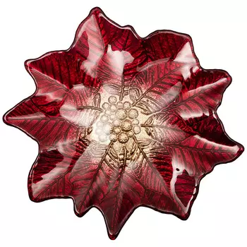 Блюдо Poinsettia red gold (27х26 см)