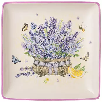 Блюдо Прованс лаванда (28х28х4 см)