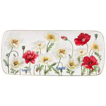 Блюдо прямоугольное Маки (31 см)