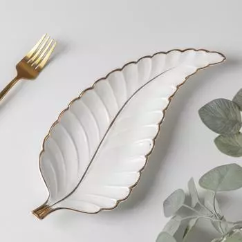 Блюдо Рапсодия. Лист цвет: белый