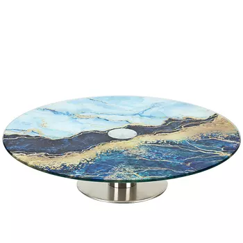 Блюдо Золотая бирюза (30 см)