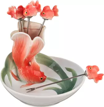 Блюдо Золотая рыбка (10х11х12, 6 вилочек)