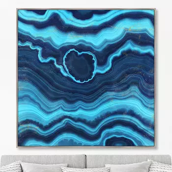 Blue Gold Agate, the beauty of stone (105х105 см)