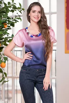 Блузка Selena Цвет: Розово-Фиолетовый (42-44)