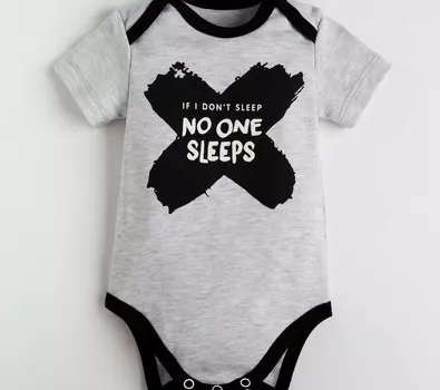 Боди детское Black&amp;White Цвет: Серый (3-6 мес)