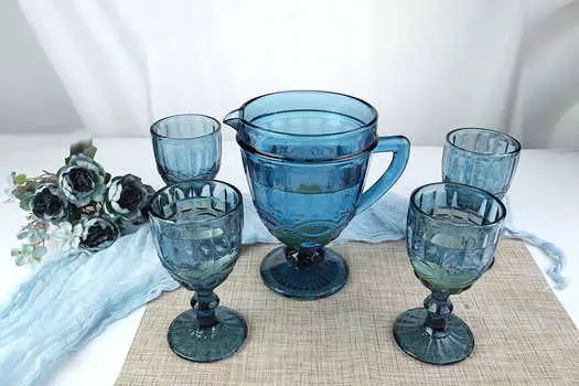 Бокалы и кувшин Victory цвет: синий (Набор)