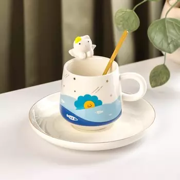Чайная пара Котик (15х15х9 см)
