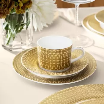 Чайная пара Монтене цвет: золотой (220 мл)