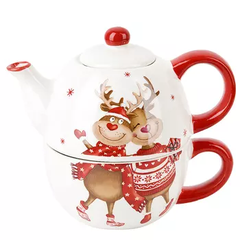 Чайная пара Рождественские олени (Набор)