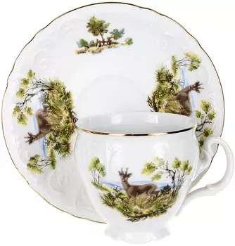 Чайный набор Охотничьи сюжеты (240 мл - 6 шт)