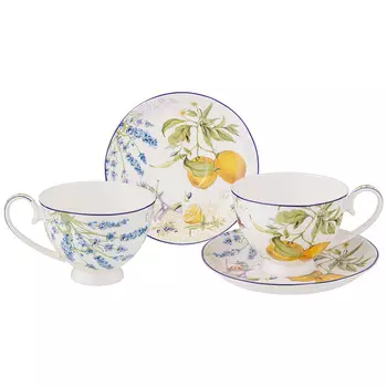 Чайный набор Прованс лимоны (450 мл - 4 предмета)