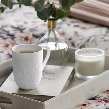 Чашка Лотос цвет: белый (450 мл)