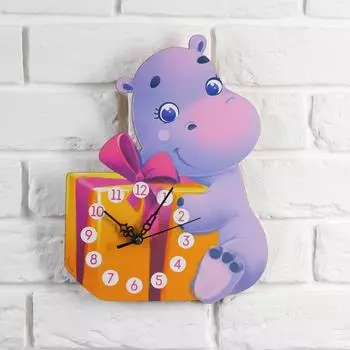 Часы настенные Бегемотик (23х30х4 см)