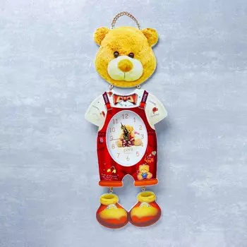 Часы настенные Мишка в комбинезоне (4х16х42 см)