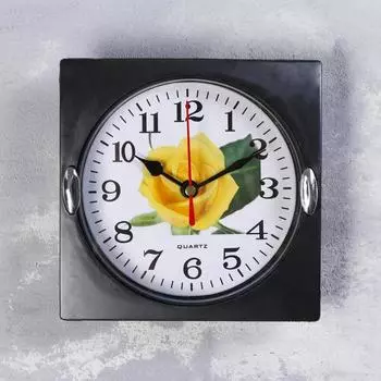 Часы настенные Роза жёлтая (3х15х15 см)