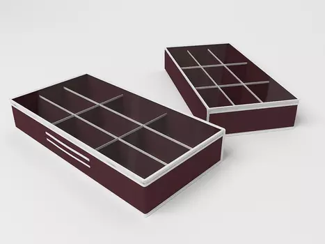 Чехол для обуви на 9 пар Классик Цвет: Бордовый (15х45х90 см)