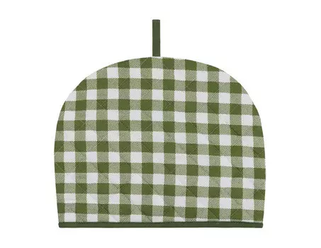 Чехол на чайник Клетка цвет: зеленый (30х25 см)