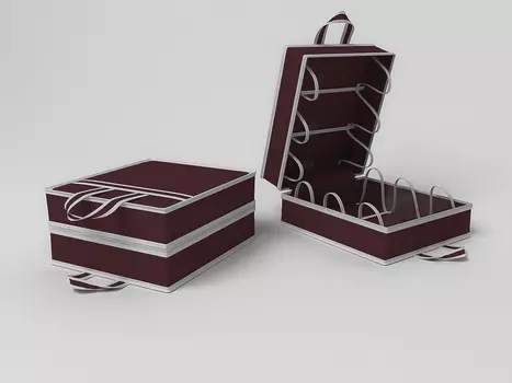 Чемоданчик для обуви на 6 пар Классик цвет: бордовый (20х35х40 см)