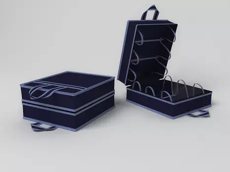 Чемоданчик для обуви на 6 пар Классик Цвет: Синий (20х35х40 см)