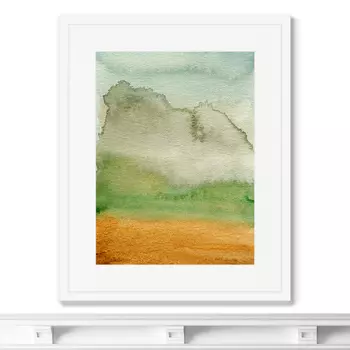 Clouds descend on the mountains (42х52 см)