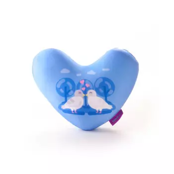 Декоративная подушка Пташки цвет: голубой (19х21)