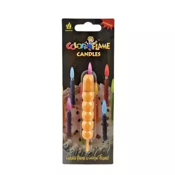 Свеча декоративная Color Flame цвет: оранжевый (2х9 см)
