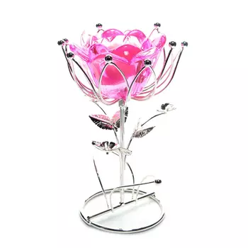 Подсвечник Розовый Цветок (10х10х16 см)