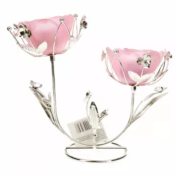Подсвечник Розовый Цветок (9х20х21 см)