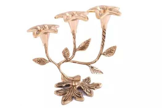 Подсвечник на 3 свечи Ulla Цвет: Золотой (11х18х18 см)