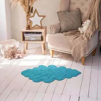 Декоративный коврик Ливз цвет: бирюзовый (70х110 см)