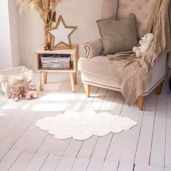 Декоративный коврик Ливз цвет: сливочный (70х110 см)