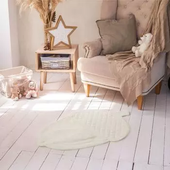 Декоративный коврик Скрэт цвет: сливочный (75х100 см)