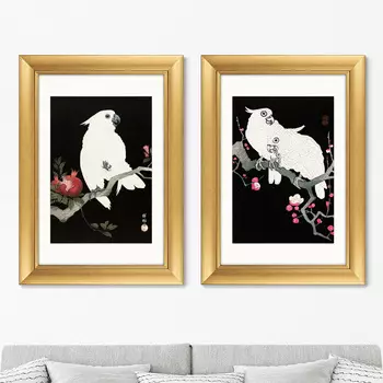 Диптих Cockatoo and pomegranate, 1925г. (71х51 см - 2 шт)