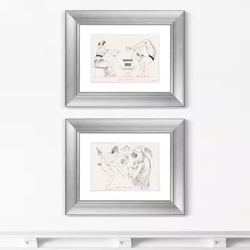 Диптих Greek tumbling, 1816г. (41х51 см - 2 шт)